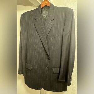 Men's Black Pinstripe Suit